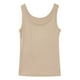 thumbnail image 5 of Camiseta sin mangas de cuello redondo y canalé para mujer - Camiseta informal ajustada sin mangas para combinar, tejido de punto elástico, tallas S-XXL, 5 of 6