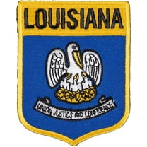 LouIsiana State Flag Shield Patch, United States of America Patches