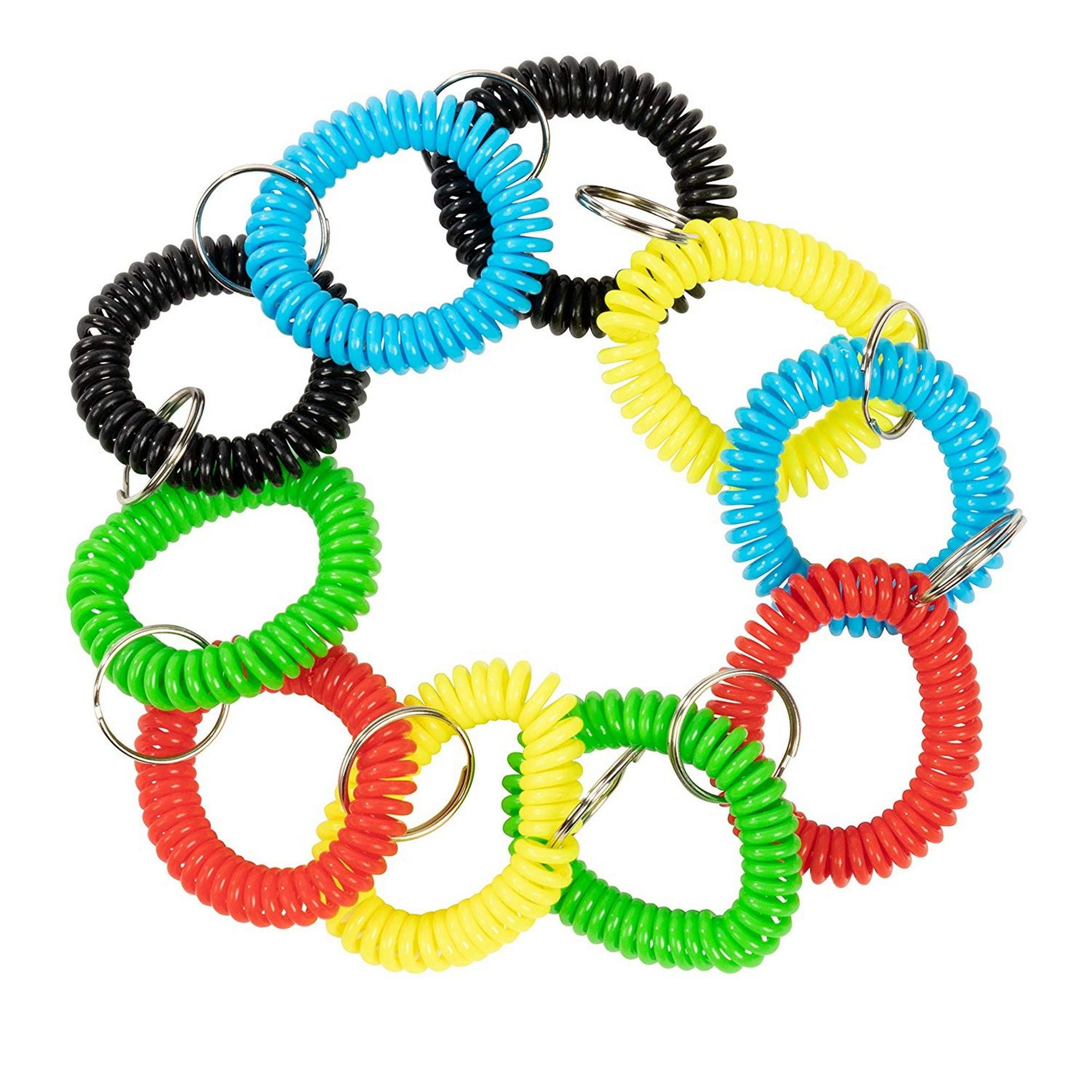 Juvale Coil Wristband Keychain 50Pack Spring Coil Keychain