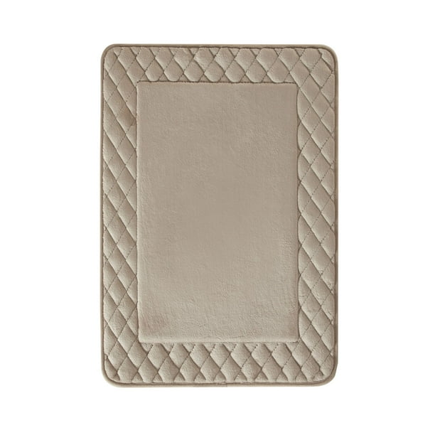 Mainstays Bathroom Rug 3Piece Memory Foam Set, Tan