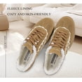 thumbnail image 3 of LUCKY STEP Womens Mule Fashion Sneakers Slip On Backless Winter Retro Comfy Casual Shoes,Brown, 3 of 10