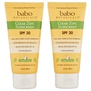 Babo Botanicals Clear Zinc Sunscreen Lotion SPF 30 Fragrance Free 2 Ct 3 oz