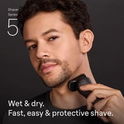 Braun Beard Shaver Series 5 for Men, with 3 AquaFlex Blades, SkinGentle Foil, Black