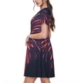 thumbnail image 2 of Vsdgher Feux d'Artifice3 pour Femmes Été 2025 Robes Midi Décontractées Légères Manches Courtes Col Rond Robe de Plage, 2 of 6