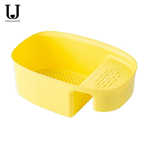 Jordan Judy Jordan & Judy Yellow Hanging Kitchen Drain Basket - Multifunctional Fruit & Vegetable Storage Organizer with Quick Drain Holes