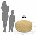 thumbnail image 4 of Faux Suede Ottoman Pouf, Digitally Printed Weathered Texture, Decorative Soft Foot Rest with Removable Cover Living Room Dorm and Office Furniture, Pale Earth Yellow, by Ambesonne, 4 of 4