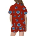 thumbnail image 4 of Girls Satin Pajama Set With Ocean Print Design Soft Comfortable Loungewear For Toddler To Teen Year Round Wear, 4 of 4