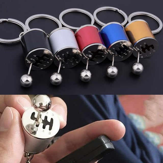 Key Chain Ring Fob Keyring Creative Car 6 Speed Gearbox Gear Shift