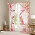 thumbnail image 3 of Homewish Girl Personalized Gifts Curtains Pack of 2 (42x84 Each),Pink Latter K Curtains Blackout,Rustic Flower Butterflies Bedroom Curtains For Girls Teens,Lightweight Room Decoration, 3 of 6