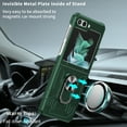 thumbnail image 5 of TECH CIRCLE Galaxy Z Flip 6 Case,Rugged Military Grade Anti-Fall Shockproof Heavy Duty Protective Phone Case with Kickstand Magnetic Ring Stand Full Body Case For Samsung Galaxy Z Flip 6 2024,Green, 5 of 11