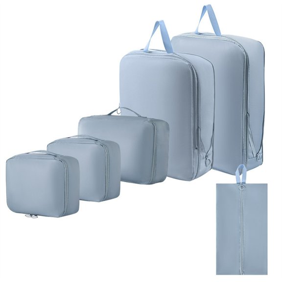 Luggage Organizers Set Durable Nylon Suitcases Packing Cubes for Clothes Shoes