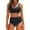 Black, variant on IDALL Bikini Sets for Women Bathing Suit Women's Two Piece High Waisted Bikini Set Swimsuit Full Coverage Bathing Suit Womens Swimsuits Swim Suits for Women 2025 Blue 2XL