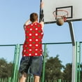thumbnail image 5 of Honeii White and Green Polka Dot print basktball shirt for men and women, Unisex basketball jersey for Theme party-Small, 5 of 6