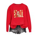 thumbnail image 5 of Brqkzdu Women Thanksgiving Sweatshirts Crewneck Maple Leaf Graphic Sweatshirt Long Sleeve Loose Casual Oversized Sweatshirt, 5 of 6