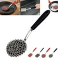 thumbnail image 5 of Cast Iron Scrubber Brush with Handle Cast Iron Scrubber Cleaner, Large Cast Iron Chain Mail Scrubber - Chainmail Scrubber Sponge - Metal Skillet Scrubbing, Wok, Oven Cleaning Kit(BK2,9.5x1.57x0.3"), 5 of 9