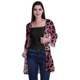 thumbnail image 2 of Moomaya Womens Gerorgette Cover Ups For Swimwear Printed Long Sleeve Short Shrug, 2 of 5