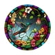 thumbnail image 2 of ¡Liquidación! Atrapasol Meiiso con diseño de colibríes y flores, vitral colgante de 15 cm (5,9 pulgadas), pintado a mano, para jardín, panel de vidrio pintado, decoración, regalo temático., 2 of 8