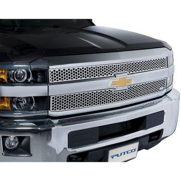 Putco 15-15 Chevrolet Silverado HD Punch Stainless Steel Grilles 84201
