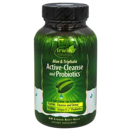 Irwin Naturals Active-nettoyer et probiotiques Complément alimentaire liquide Soft-Gels, 60 count