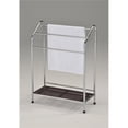 thumbnail image 1 of Inroom Furniture Designs BS-1539 Towel Rack - Chrome & Walnut, 33 x 28 x 11 in., 1 of 1