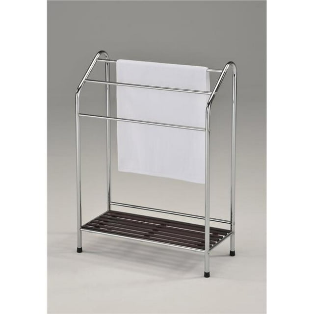 BS-1539 Porte-Serviettes - Chrome & Noyer, 33 x 28 x 11 Po.