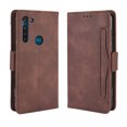 thumbnail image 1 of Case for Motorola MOTO G8 Cover Adjustable Detachable Card Holder Magnetic closure Leather Wallet Case - Brown, 1 of 5