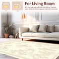 thumbnail image 2 of ODIKA 8'x10' Machine Washable Non-Slip Area Rug, Timeless Baroque Inspired Curvilinear Motif With Scrollwork High Traffic Rug, Beige, 261850, 2 of 7