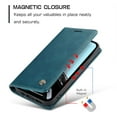 thumbnail image 5 of CaseMe Leather for iPhone 14 Pro Max Case, Flip Wallet Leather Case with Card Holder Magnetic Closure Shockproof Kickstand Protective Phone Cases Cover for iPhone 14 Pro Max,Blue, 5 of 12