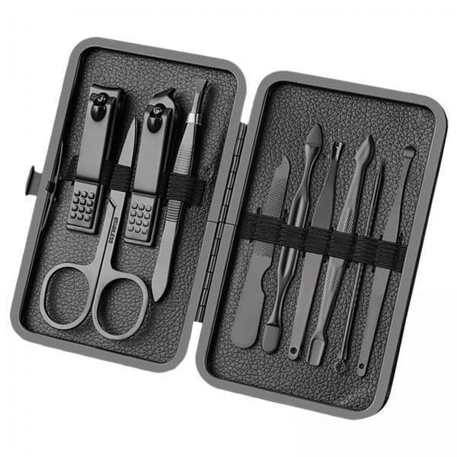 Cortaúñas,es de manicura Juego de cortaúñas Kit doméstico,Cuchara de acero inoxidable Cortaúñas Tijeras selección de oreja,Herramienta para oreja de alta precisión