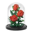 thumbnail image 1 of Eternal Building Block Music Box with Rose and Gardenia Flowers Creative DIY Small Particle Set for Home and Office Decoration, 1 of 8