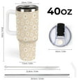 thumbnail image 5 of Daisy Gifts Tumbler for Women Girls, Stainless Steel 40oz Tumbler with Handle and Straw,White Daisy Flowers Cup Mug,Leakproof Water Bottle,Valentine's Day or Floral Lover Birthday Gift Idea(Yellow), 5 of 7