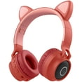 thumbnail image 1 of Timoom Audífonos para Niños Bluetooth 5.0 con Orejas de Gato Plegables On-Ear Estéreo Inalámbricos con Micrófono Luz LED y Control de Volumen Compatibles con Tarjeta TF Entrada Auxiliar Compatibles, 1 of 7