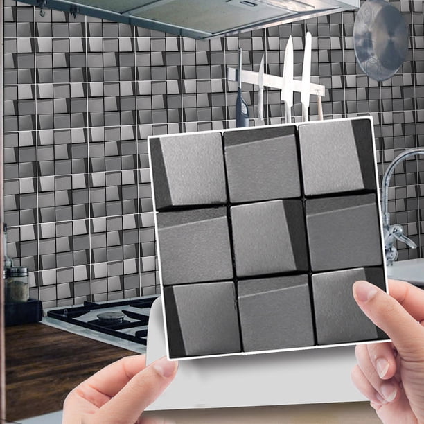 Pegatinas de azulejos de cristal 3D DIY Pegatinas de pared autoadhesivas