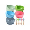 thumbnail image 1 of Juego De Tazón Y Cuchara De Silicona Con Ventosa Para Bebés Xtellar verde, 1 of 4