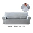 thumbnail image 2 of Stretch Sofa Slipcover Elastic Couch Fixation Couch Cover Washable Furniture Protector for Kids Pets, Silver Gray, 2 of 9