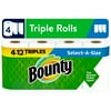 Bounty Select-A-Size Paper Towels, White, 4 Triple Rolls
