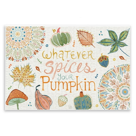 Stupell Industries Whatever Spices Your Pumpkin Holiday Painting Unframed Art Prints Wall Art, 15 x 10