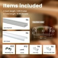 thumbnail image 4 of Muzata 6-Pack 3.3ft/1Meter U Shape LED Aluminum Channel System with Cover, End Caps and Mounting Clips Aluminum Profile for Under Cabinet LED Strip Light Installations U1SW WW LU1, 4 of 5