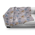 thumbnail image 3 of Animal Lover Soft Flannel Fleece Throw Blanket, Sheep Pig and Dog Creative Nursery Cartoon Arrangement Kids Pattern, Cozy Plush for Indoor and Outdoor Use, 60" x 80", Multicolor, by Ambesonne, 3 of 6