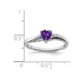thumbnail image 5 of 2/5 Carat (ctw) Amethyst Heart Promise Ring in Sterling Silver, 5 of 5