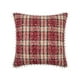 thumbnail image 2 of Funda de cojín navideño | Funda de cojín de copo de nieve marrón rojo | Funda decorativa festiva de cojines gr-id | 17,7x17,7 pulgadas | Decoración navideña duradera y acogedora, 2 of 6