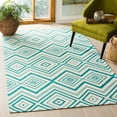 thumbnail image 2 of SAFAVIEH Cedar Brook Michelle Geometric Cotton Area Rug, Ivory/Light Teal, 5' x 8', 2 of 8