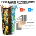 thumbnail image 3 of Black Sunflower 10oz Tumblers Stainless Steel Tumbler with Lid and Straw,Vacuum Insulated Double Wall Travel Tumbler Cups with Cleaning Brush for Coffee, Tea, 3 of 4