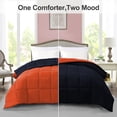 thumbnail image 2 of BedDecor 300 GSM 1Pcs Reversible Solid (Orange-Navy Blue, Full/Queen) 100% Egyptian Cotton Base Down Alternative Comforter, 2 of 8