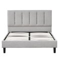 thumbnail image 4 of Harper Full Grey Upholstered Tufted Platform Bed, 4 of 9