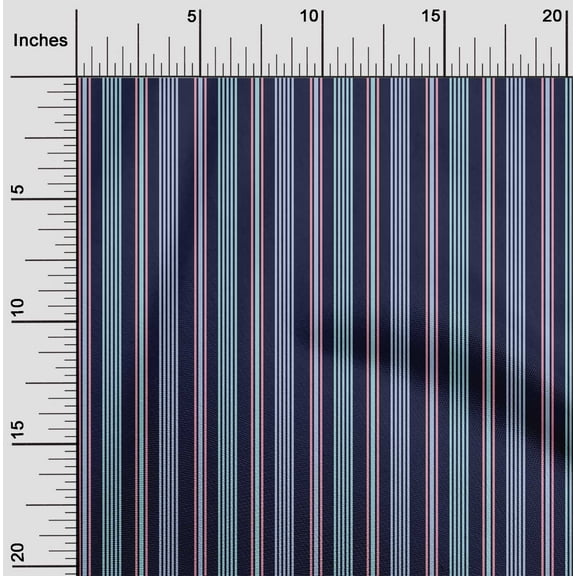 oneOone Organic Cotton Poplin Twill Fabric Vertical Stripe Printed Fabric 1 Yard 42 Inch Wide