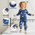 thumbnail image 4 of PatPat Girls Pajama Set Toddler Girls Clothes Viscose from Bamboo Pajamas Snug Fit Pj Set Kids 2-Piece Sleepwear Fall Pajamas Sizes 2-6 Years, 4 of 12