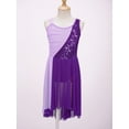 thumbnail image 3 of TSSOE Kids Girls Sequins Ballet Lyrical Dance Dress Performance Costume Contemporary Dancewear Purple 12, 3 of 7