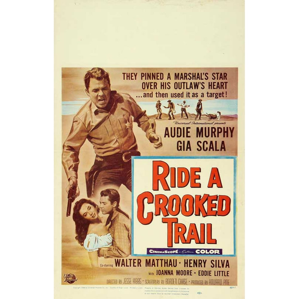 Ride a Crooked Trail movie POSTER (Style B) (27" x 40") (1958