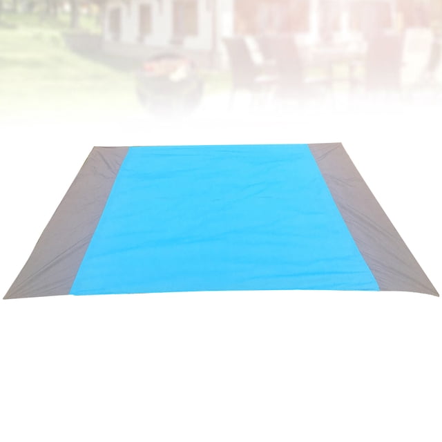 OFFIGAM Alfombra Para Picnic Y Playa Impermeable Plegable Con Fijaciones Y Cojín Multicolor